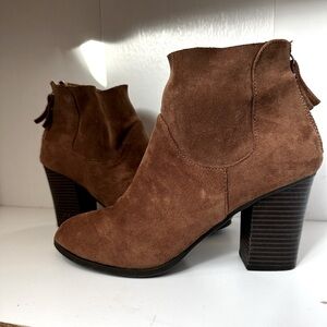 Brash Ankle Suede Heeled Bootie size 9.5